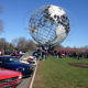 vintage ford mustangs at new york world's fair site.