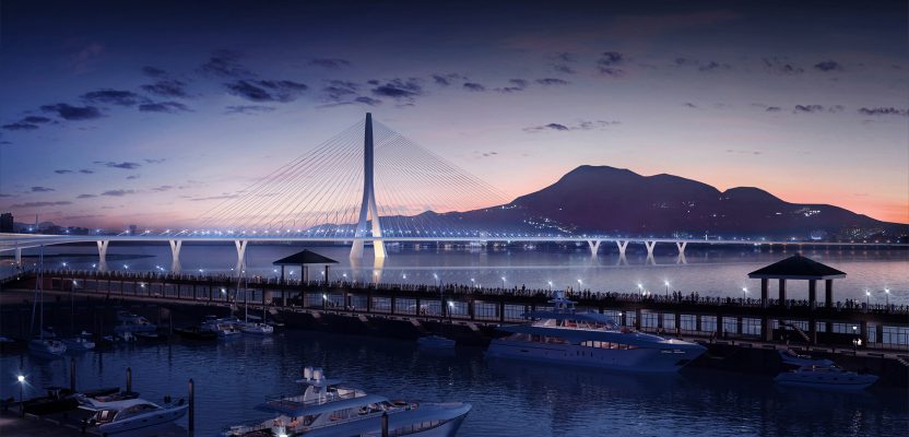 danjiang bridge – asymmetrical bridge for taipei by zaha hadid architects.