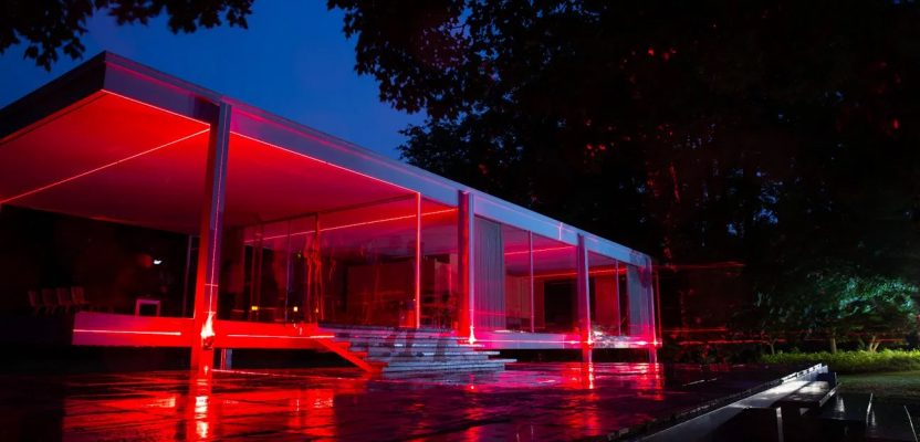 geometry of light farnsworth house revamped for the chicago architecture biennial 2019.