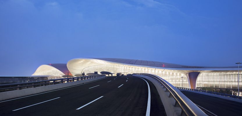 zaha hadid associates opens airport with world’s largest airport terminal in beijing.