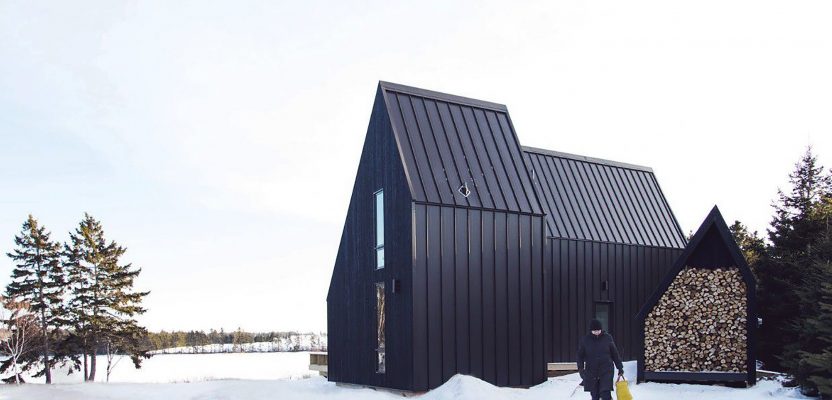 nine yard studio creates a masterful minimal cabin concept.
