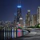 chicago lights up to honor first responders and essential workers. covid-19.